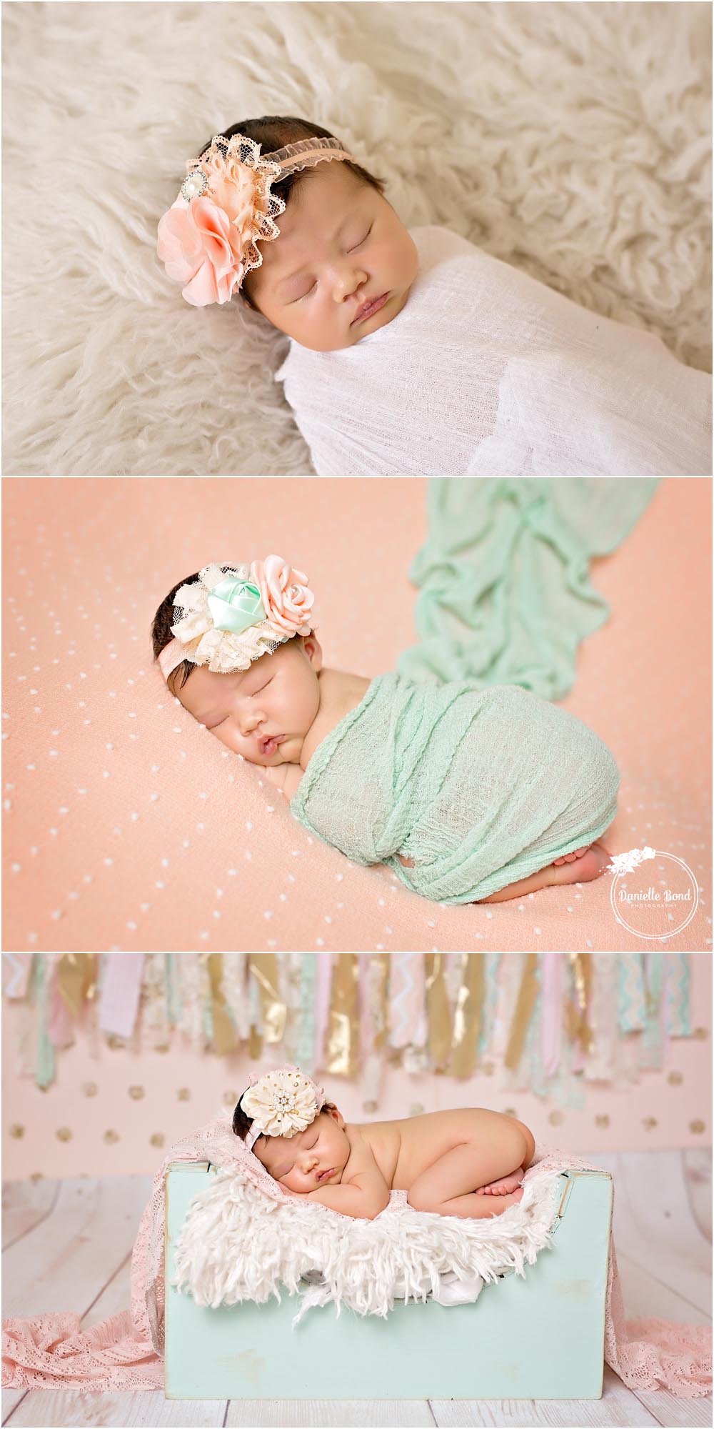 pink mint and gold newborn girl photos by Denver CO photographer_0034