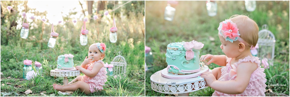 whimsical outdoor cake smash by denver co photographer