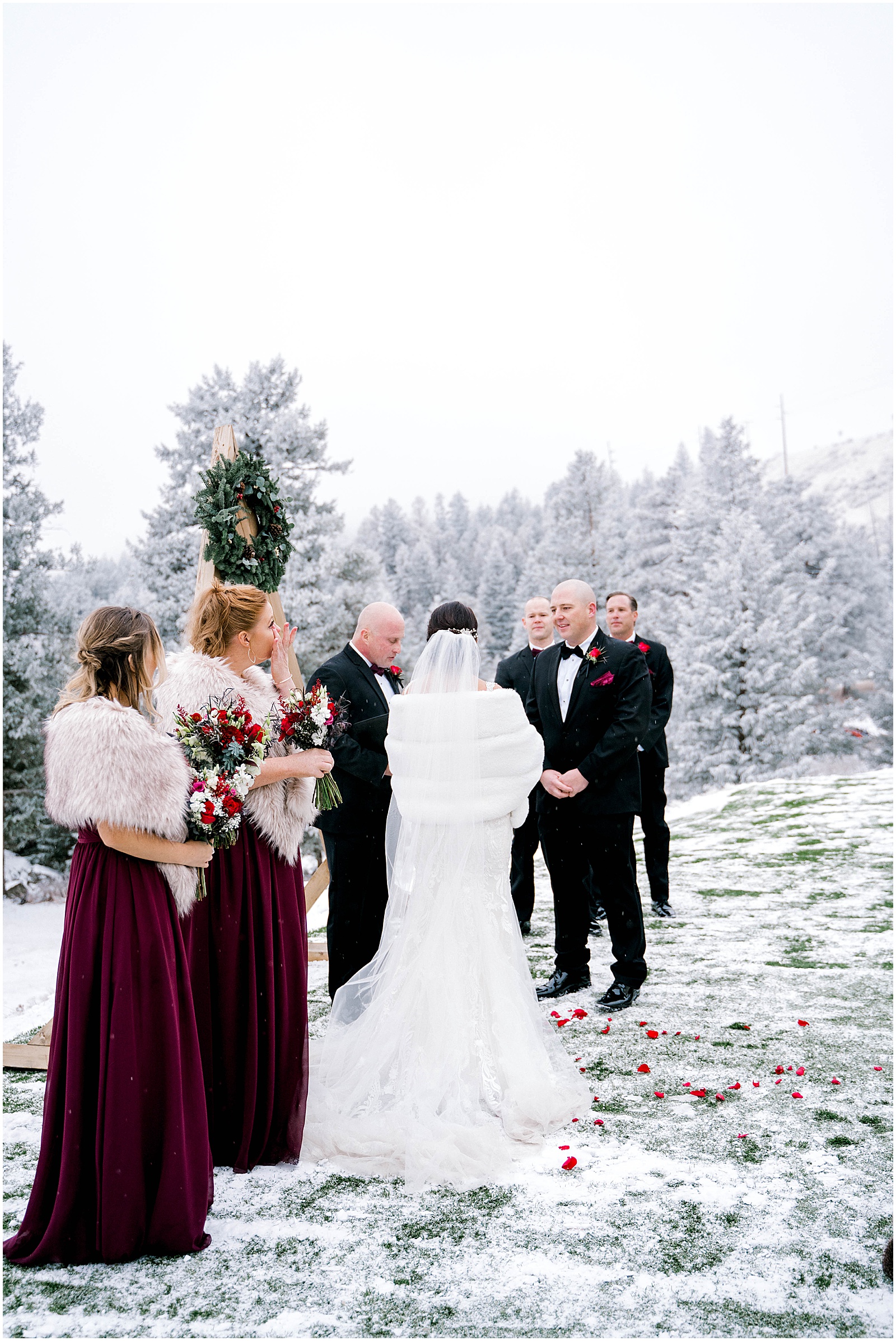 winter wedding in colorado
