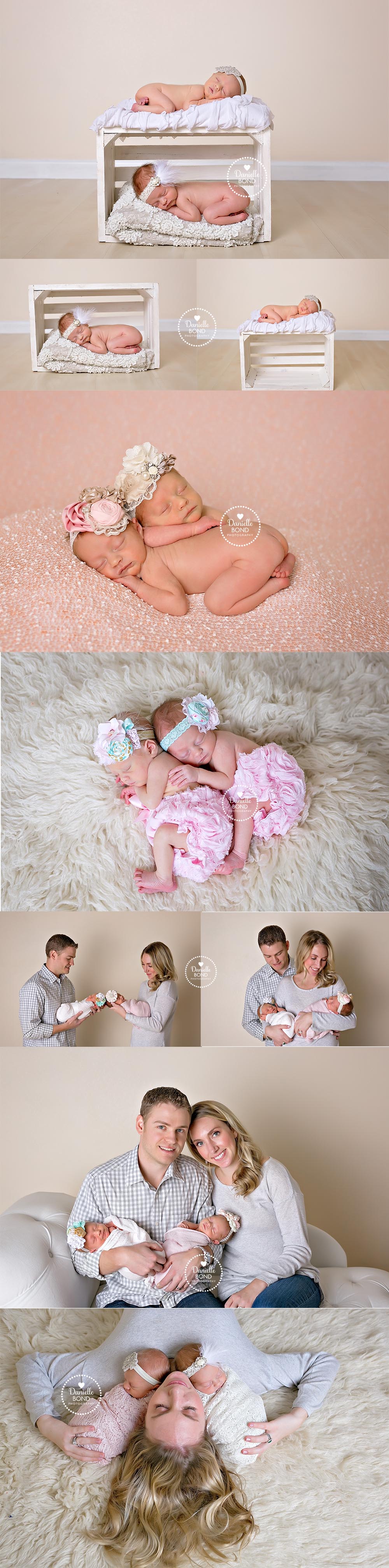 twin newborn girls by Denver, CO photographer