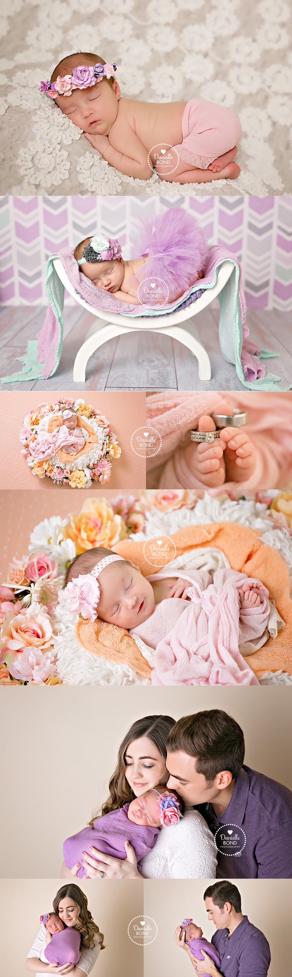 colorful newborn girl photos by Denver, CO photographer