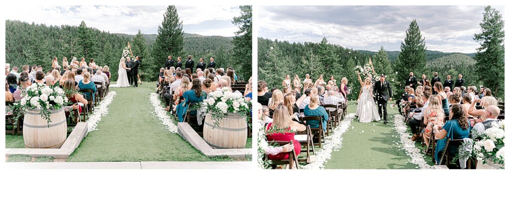 floral filled woodlands colorado ceremony