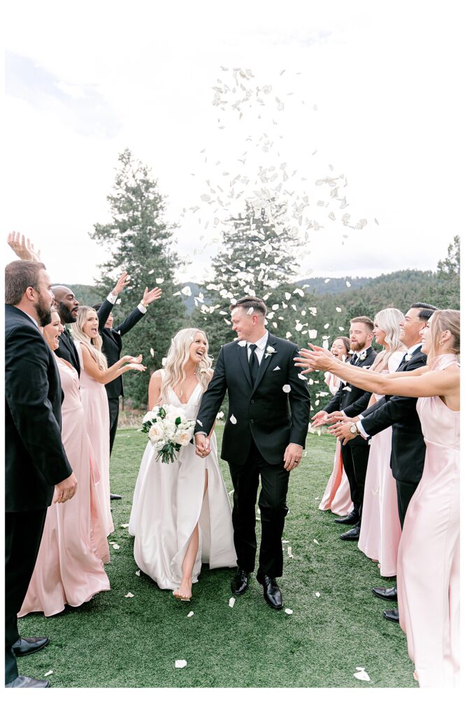 floral filled woodlands colorado bridal party